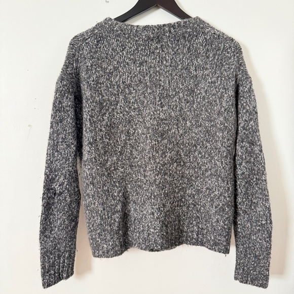 Vince Marled Gray Wool Cashmere Silk Blend Sweater - Picture 2 of 4